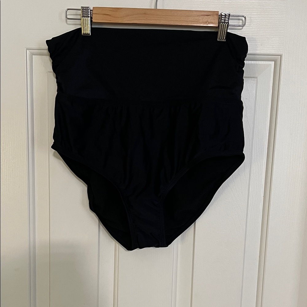 NWT- Swimsuits For All Black High-Waist Bikini Bottoms